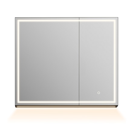 Altair Hesili 32" x 28" Lighted Frameless Double Door Medicine Cabinet No Frame