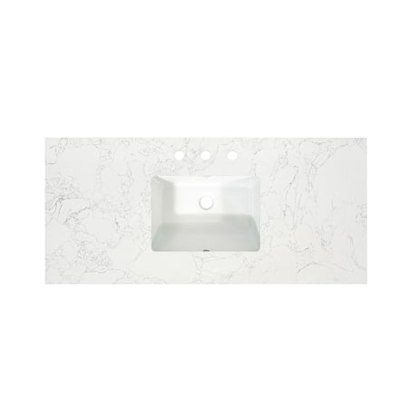 Altair Ceres 49" Engineered Stone Vanity Top with Backsplash Grain White