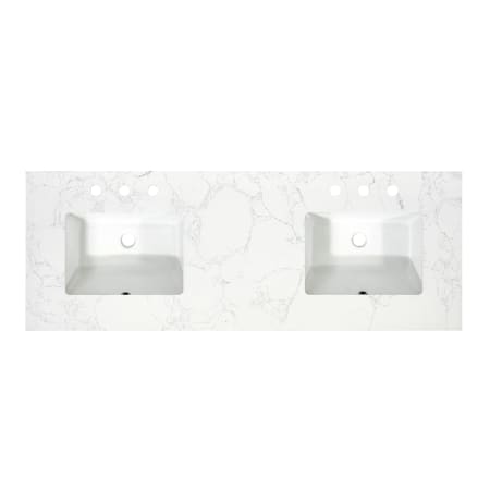 Altair Ceres 61" Engineered Stone Vanity Top with Backsplash Grain White