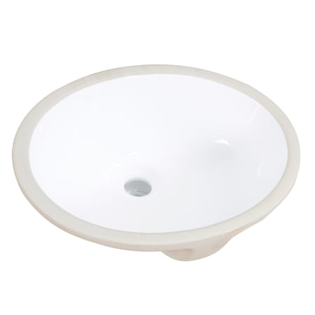 Altair Lily 18-5/16" Oval Ceramic Undermount Bathroom Sink with Overflow White