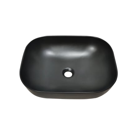 Altair Tahoe 19-7/8" Oval Ceramic Vessel Bathroom Sink Black