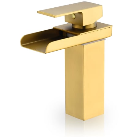 Altair Sassor 2.2 GPM Vessel Single Hole Bathroom Faucet Brushed Gold