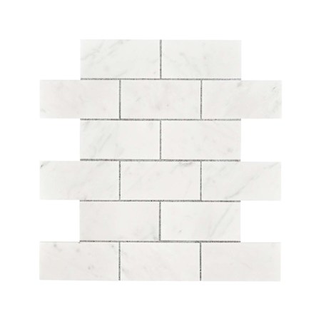 Altair Burgos - 10" x 12" Subway Floor and Wall Tile - Polished Visual - Sold by Carton (8.84 SF/Carton) Carrara White