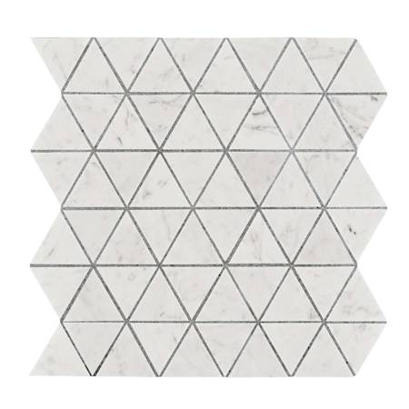 Altair Burgos - 12" x 12" Geometric Floor and Wall Tile - Polished Visual - Sold by Carton (10.59 SF/Carton) Carrara White