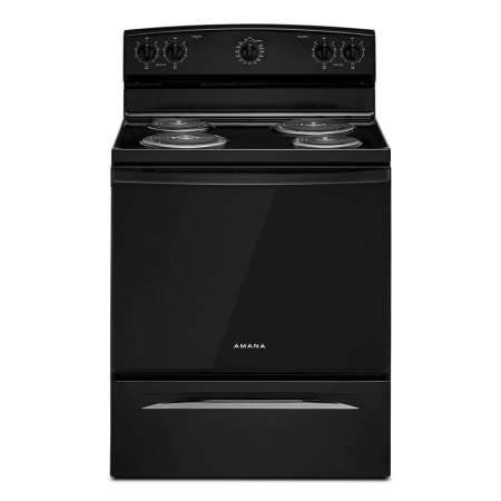 Amana 30 Inch Wide 4.8 Cu. Ft. Free Standing Electric Range with Easy Clean Glass Door Black