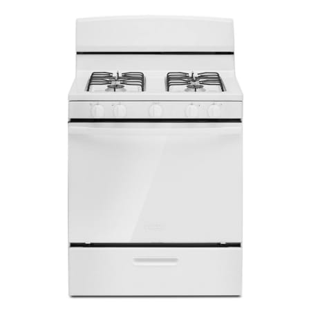 Amana 30 Inch Wide 5.1 Cu. Ft. Free Standing Gas Range with Easy Clean Glass Door White