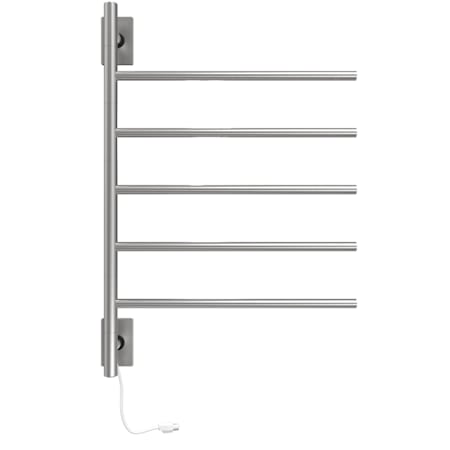 Amba Swivel 24-9/16"W x 34-5/8"H 120 V Hardwired or Plug-In Stainless Steel Towel Warmer Brushed Stainless Steel
