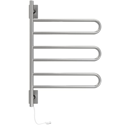 Amba Swivel 24-9/16"W x 34-5/8"H 120 V Hardwired or Plug-In Stainless Steel Towel Warmer with 3 Looped Bars Brushed Stainless Steel