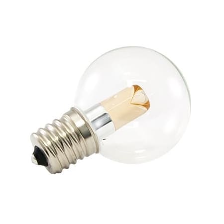 American Lighting Pack of (25) 1 Watt Dimmable G40 Intermediate (E17) LED Bulbs- 55 Lumens, 2400K, and 2700K Black