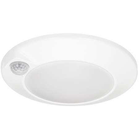 American Lighting Downlighting 7" Wide LED Quick Disc Flush Mount Bowl Ceiling Fixture with Motion Sensor White
