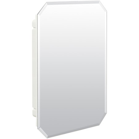 American Pride Harmony 16" x 23" Single Door Medicine Cabinet with Octagon Beveled Mirror White