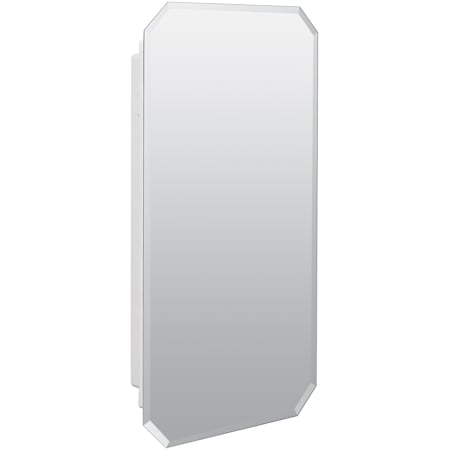 American Pride Oxford 16" x 30" Single Door Medicine Cabinet with Octagon Beveled Mirror White