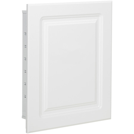 American Pride Raised Panel 16" x 20" Single Door Medicine Cabinet with White Raised Panel Door and Glass Shelves White