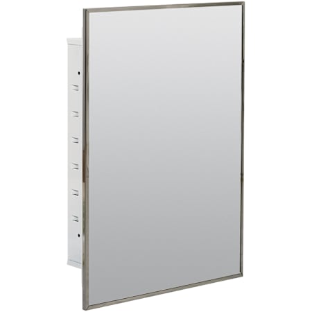 American Pride Vista 16" x 22" Single Door Medicine Cabinet with Stainless Steel Framed Mirror and Glass Shelves White
