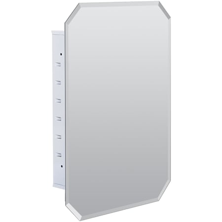American Pride Oxford 16" x 23" Single Door Medicine Cabinet with Octagon Beveled Mirror and Glass Shelves White