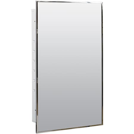 American Pride Vista 16" x 26" Single Door Medicine Cabinet with Stainless Steel Framed Mirror and Glass Shelves White