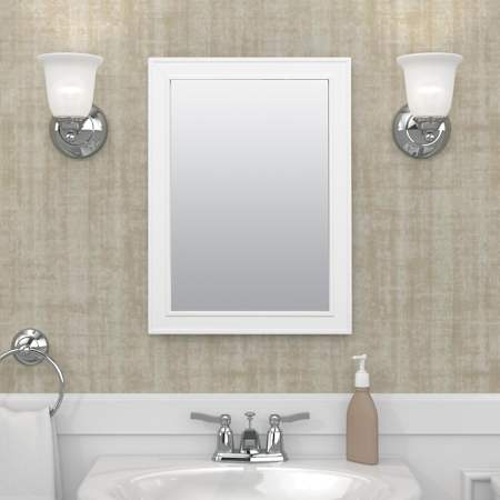 American Pride Deerfield 16" x 22" Single Door Medicine Cabinet with White Painted Wood Frame White