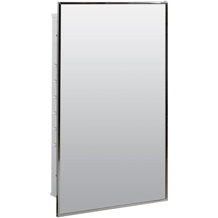 American Pride Vista 16" x 26" Single Door Medicine Cabinet with Stainless Steel Framed Mirror White