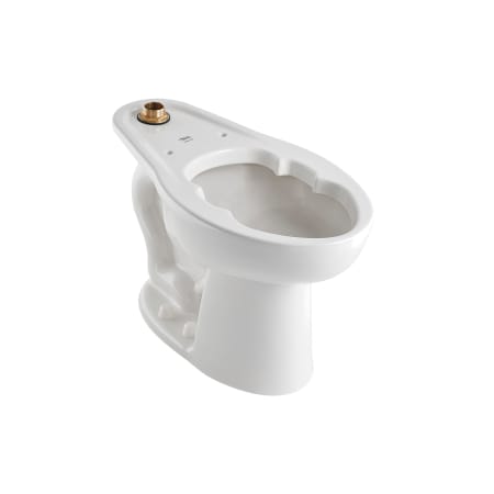 American Standard Madera Elongated Toilet Bowl Only With Everclean, Top Spud, Slotted Rim For Bedpan Holding - Less Seat and Flushometer White