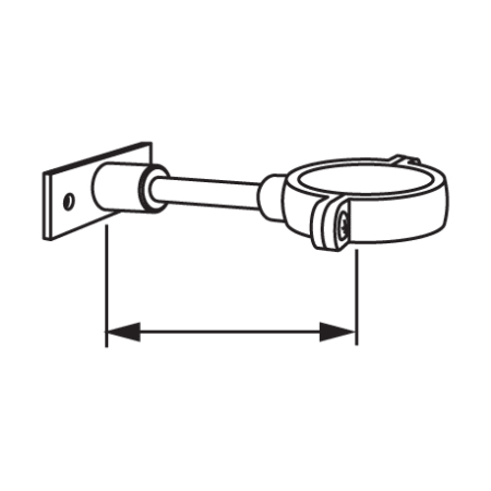 American Standard 2-1/2" Split Pipe Support for Flush Valves Polished Chrome