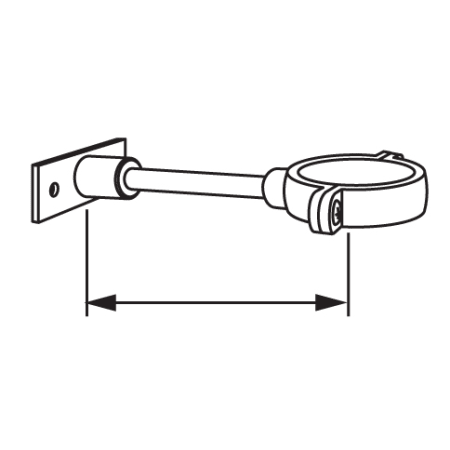 American Standard 6" Split Pipe Support for Flush Valves Polished Chrome