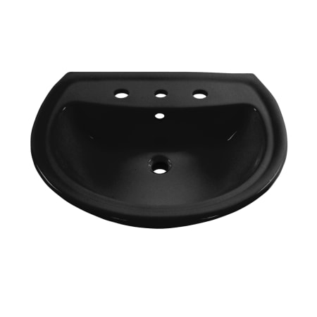 American Standard Cadet Pedestal Sink Only with 8" Centers, 24-1/2" Length and Overflow Black