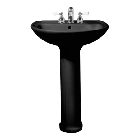 American Standard Vitreous China Pedestal Sink- 4" Center -  Sink and Pedestal Included Black