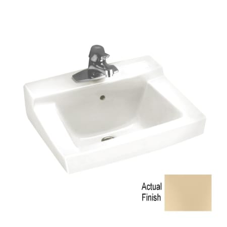 American Standard Declyn 18-1/2" Rectangular Vitreous China Wall Mounted Bathroom Sink with 3 Faucet Holes and Overflow Bone