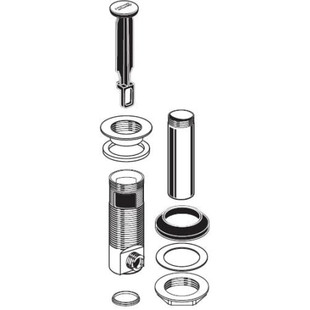 American Standard EZ Drain 2-PC Metal Assembly Polished Chrome