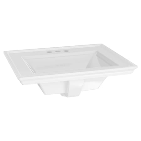 American Standard Town Square S 24" Rectangular Fireclay Drop In Bathroom Sink with Overflow and 3 Faucet Holes at 4" Centers White