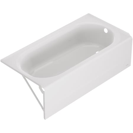 American Standard Princeton 60" Three Wall Alcove Enameled Steel Soaking Tub with Right Drain, Overflow and Stain Resistant Surface White