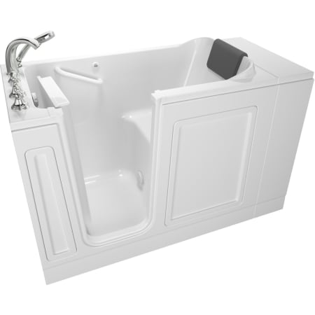 American Standard Luxury 48" Walk-In Soaking Bathtub with Left-Hand Drain, Comfort Jets, and Quick Drain Pump - Roman Tub Filler and Handshower Included White