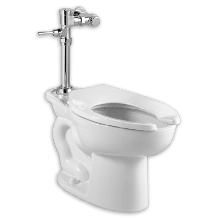 American Standard Madera Elongated One-Piece Toilet With Top Spud, EverClean Surface, and Manual Flushometer - Less Seat White