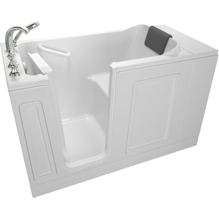 American Standard Luxury 50-1/2" Walk-In Soaking Bathtub with Left-Hand Drain, Comfort Jets, and Quick Drain Pump - Roman Tub Filler and Handshower Included White