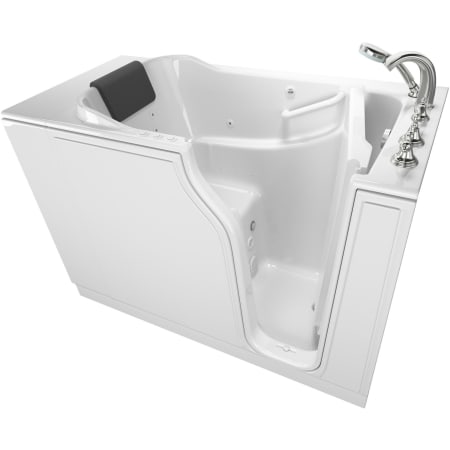 American Standard Premium 51-1/2" Walk-In Whirlpool / Air Bathtub with Right-Hand Drain, Chromatherapy, and Quick Drain Pump - Faucet and Handshower Included White