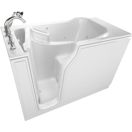 American Standard Value 52" Acrylic Walk-In Whirlpool Bathtub for Alcove Installation with Left Drain White