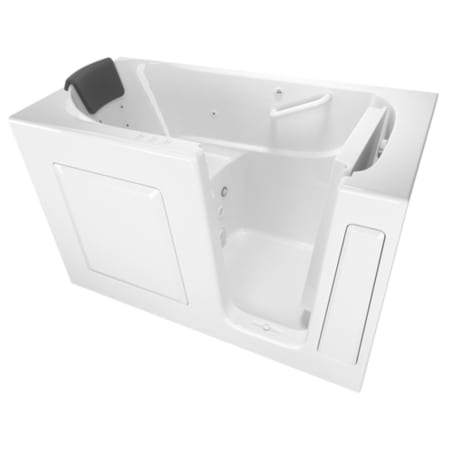 American Standard Premium Three Wall Alcove Fiberglass Air / Whirlpool Walk-In Tub with Right Drain - Includes Drain Assembly White