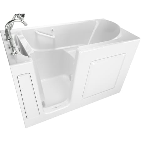 American Standard Value 60" Gelcoat Walk-In Soaking Bathtub for Alcove Installation with Left Drain White