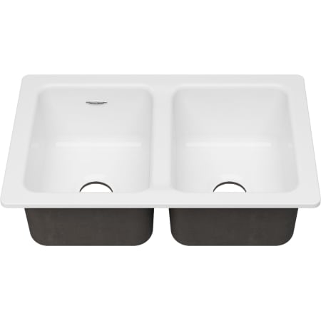 American Standard Delancey 30-1/16" Undermount Double Basin Cast Iron Kitchen Sink Brilliant White