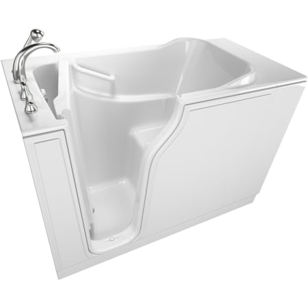 American Standard Entry 51-1/2" Walk-In Soaking Bathtub with Left-Hand Drain, Heated Blower, and Purge Cycle Clean - Roman Tub Filler and Handshower Included White