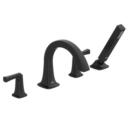 American Standard Townsend Deck Mounted Roman Tub Filler with Built-In Diverter - Includes Hand Shower Matte Black
