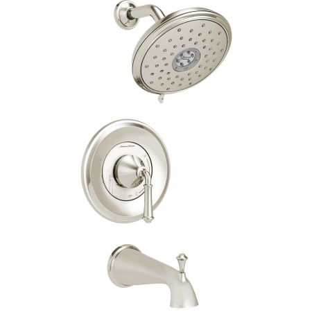American Standard Delancey Tub and Shower Trim Package with 1.8 GPM Multi Function Shower Head Polished Nickel