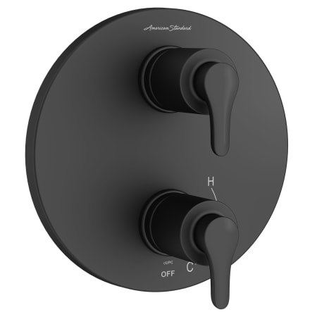 American Standard Studio S 3 Function Pressure Balanced Valve Trim Only with Double Handle, Integrated Diverter - Less Rough In Matte Black