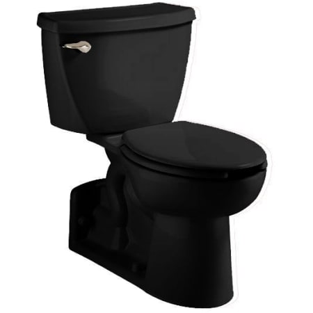 American Standard Yorkville 1.1 GPF Elongated Two-Piece Toilet with Pressure Assisted Flushing, Right Height Bowl, and EverClean Surface Black