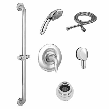 American Standard Commercial Shower System Kit for Flash Rough Valve with 1.5 GPM Hand Shower Polished Chrome