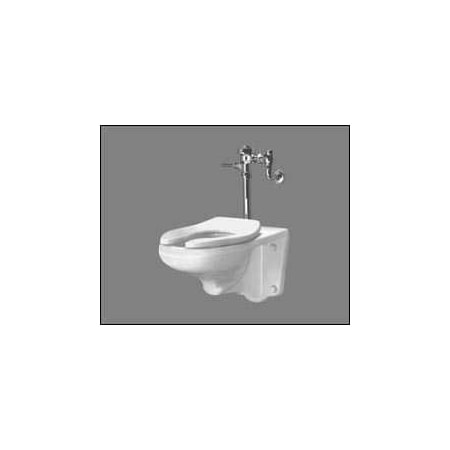 American Standard Afwall Elongated Right Height Toilet Bowl Only With Top Spud - Less Seat and Flushometer Black
