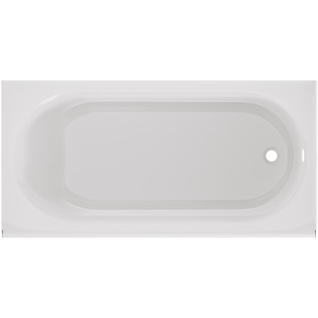 American Standard Bathing Princeton 60" Three Wall Alcove Enameled Steel Soaking Tub with Right Drain and Overflow White
