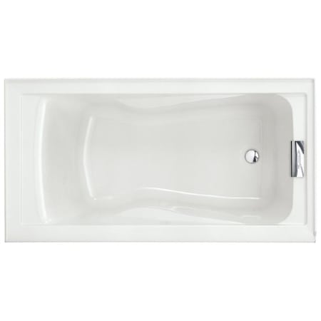 American Standard Bathing Evolution 60" Drop In, Undermount Acrylic Soaking Tub with Reversible Drain and Overflow White