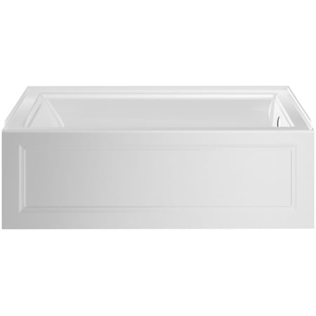 American Standard Bathing Town Square S 60" Three Wall Alcove Acrylic, Fiberglass Soaking Tub with Right Drain and Overflow White