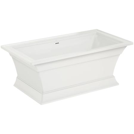 American Standard Bathing Town Square S 68" Free Standing Acrylic, Fiberglass Soaking Tub with Center Drain and Overflow White